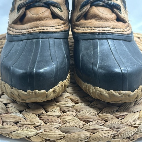 SOREL Made in Canada Ankle High Waterproof Black and Tan Outdoors Boots Size 6 - Picture 3 of 10